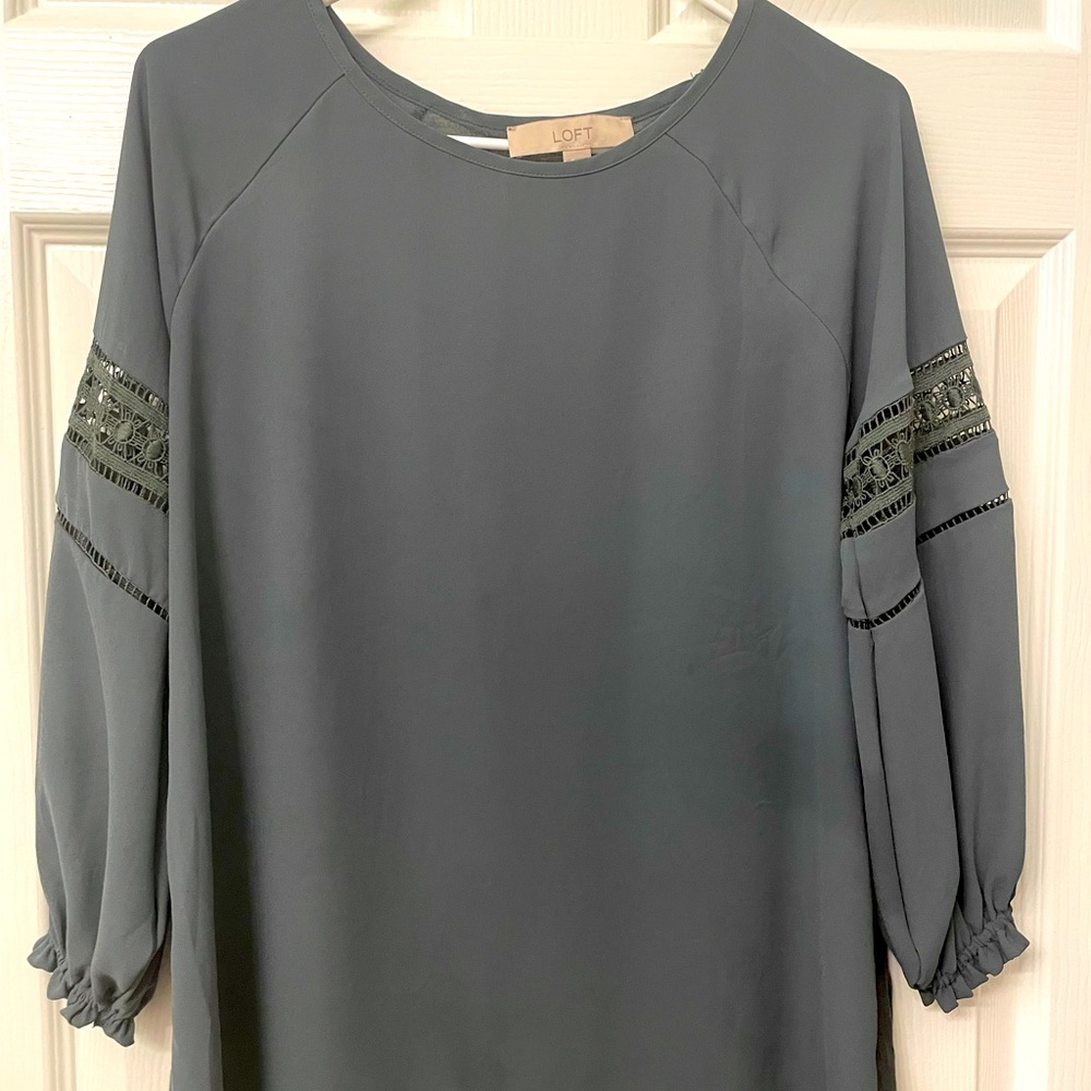 Loft Green Long Sleeve Top